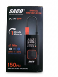 Inflador Digital de Neumáticos SACO 150 PSI - DC 7.4V / 50W