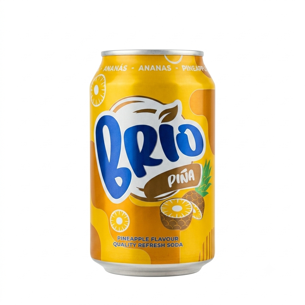 Refresco Carbonatado Brio Piña 330 ml - Soda Refrescante Sabor Tropical