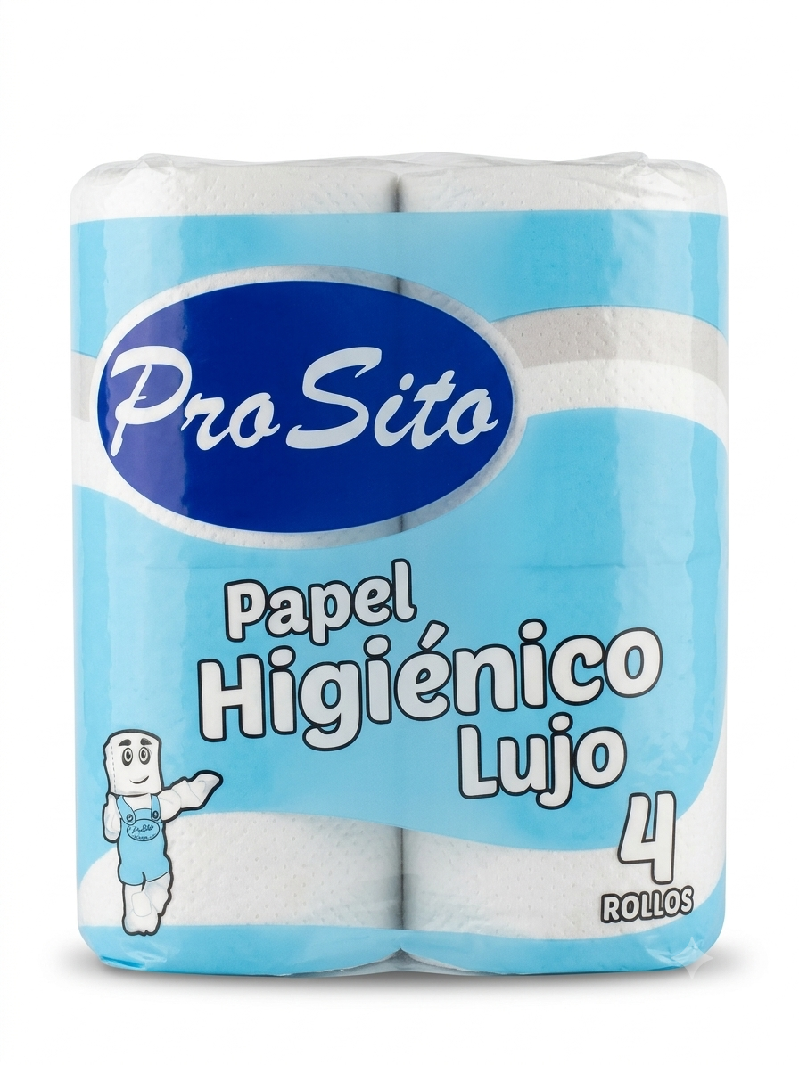 Papel Higiénico ProSito Lujo - Paquete de 4 Rollos