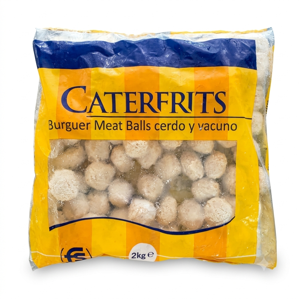 Albóndigas de Cerdo y Vacuno CATERFRITS 2 kg - Preparado de Carne Ultracongelado