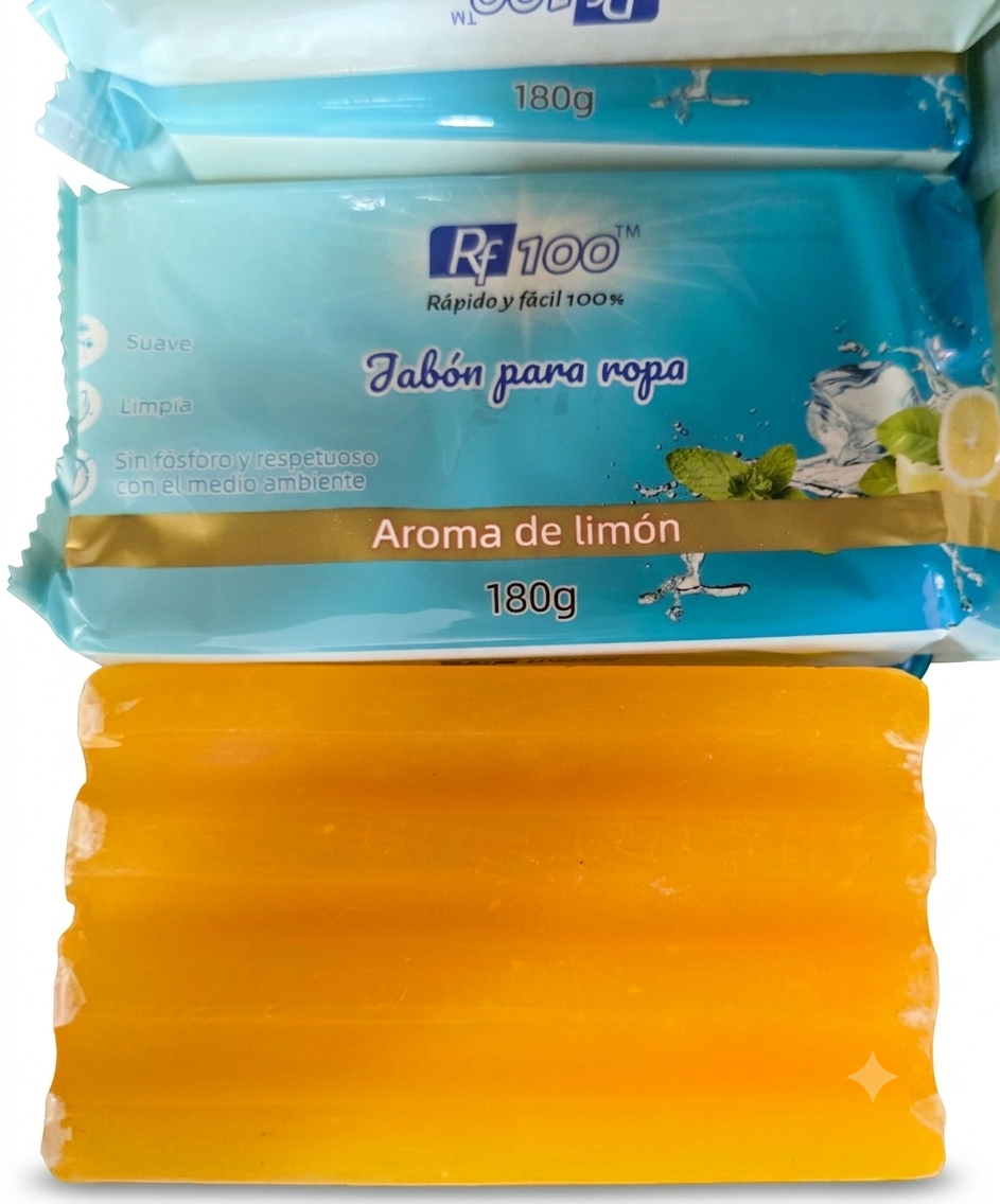Jabón en Barra para Ropa Rf 100™ - Aroma de Limón (180g)