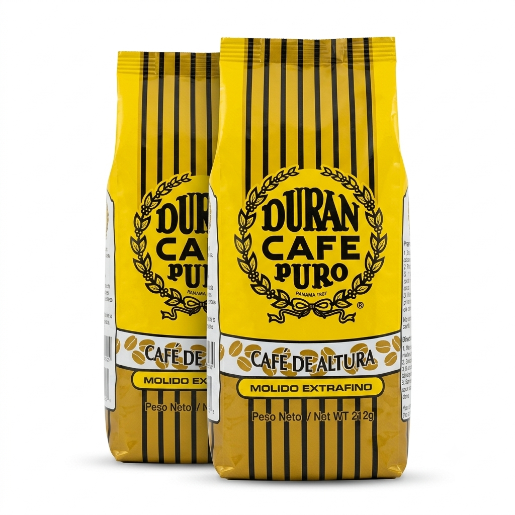 Café Puro Durán Café de Altura 212 g - Café Tostado Molido Extrafino de Panamá