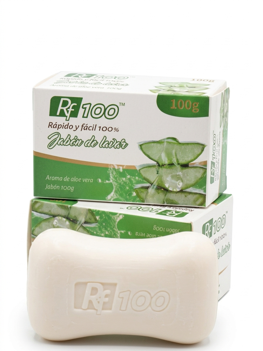 Jabón de Lavar Rf 100™ - Aroma a Aloe Vera (100g)