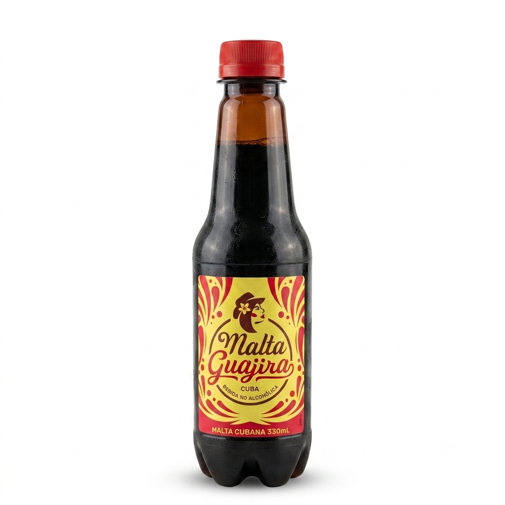 Bebida de Malta Sin Alcohol Malta Guajira 330 ml - Malta Tradicional Cubana