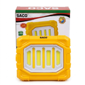 Lámpara LED Solar Recargable SACO – Panel COB de Alta Potencia y Linterna Lateral de Largo Alcance (Modelo 04-FR-34275)