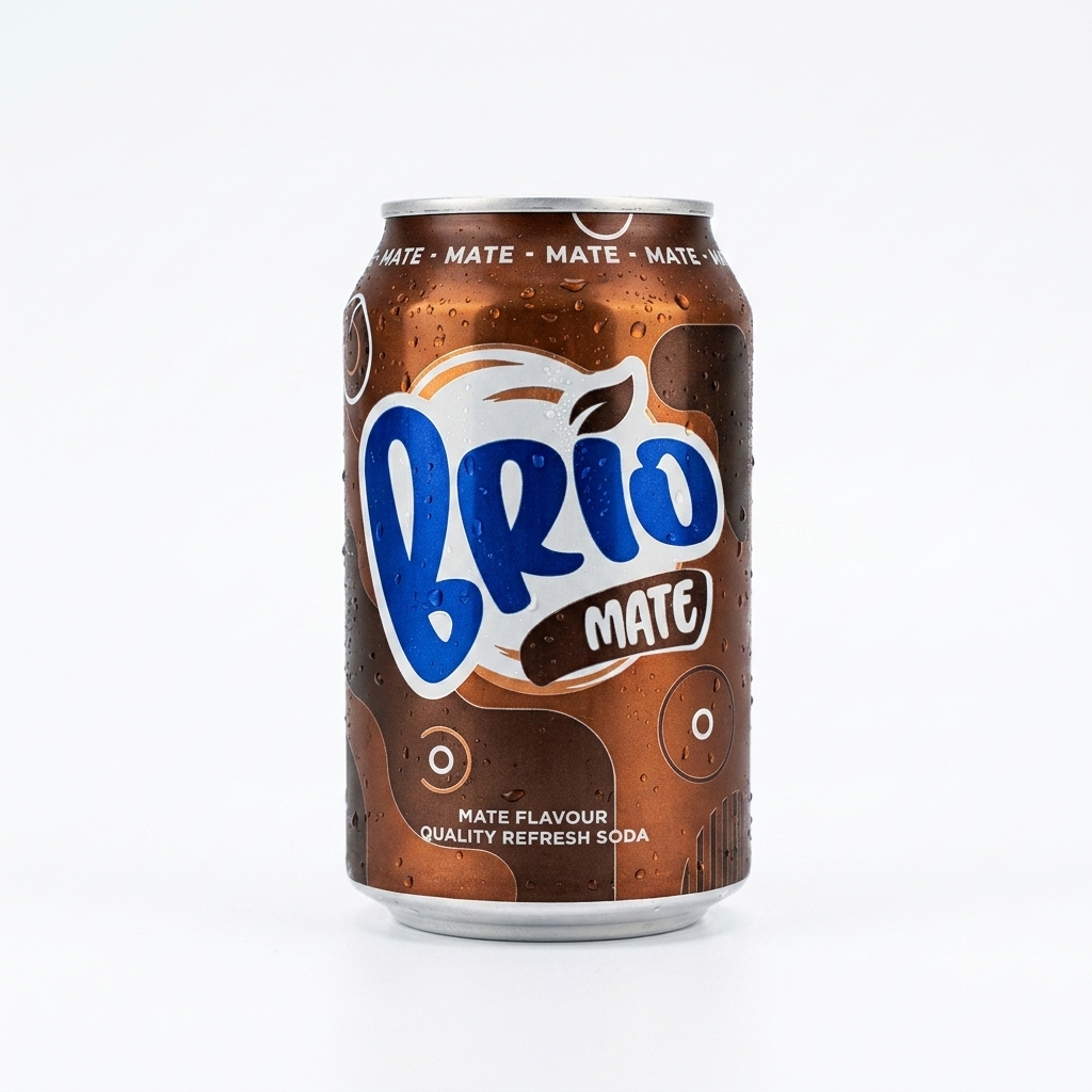 Refresco Carbonatado Brio Mate 330 ml - Soda Refrescante Sabor Yerba Mate